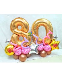 Happy 80th Birthday Number Design